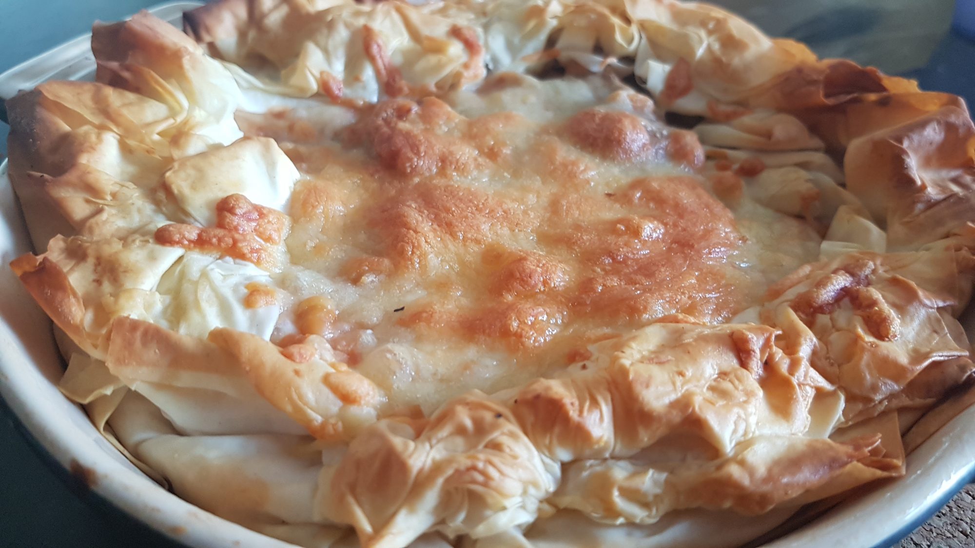 Sausage and Bean Bowl Pie just add patience